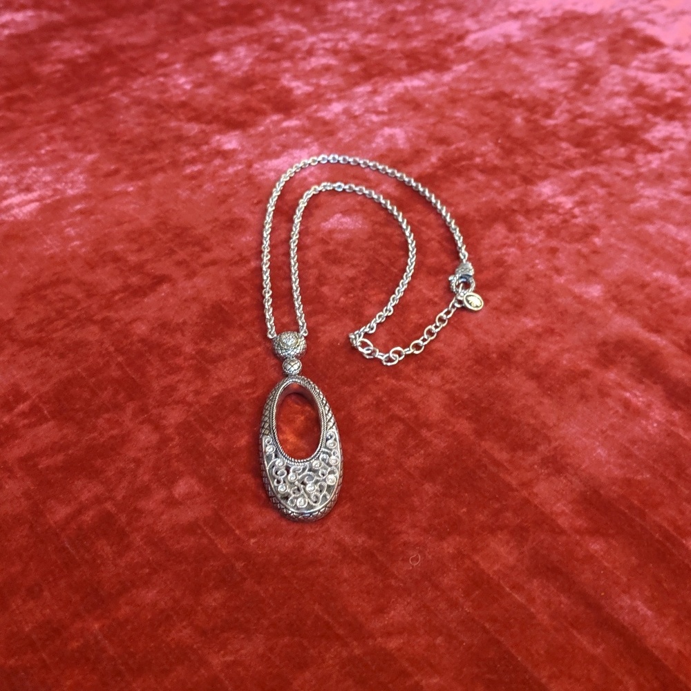 Andrea Candela Silver, 18K, & Diamond Necklace - Picture 2 of 6